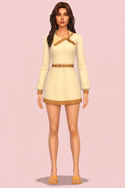 krema dress; custom content (CC) for Sims 4 by marso
