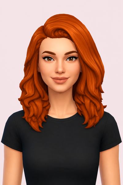 salva hair; custom content (CC) for Sims 4 by marso