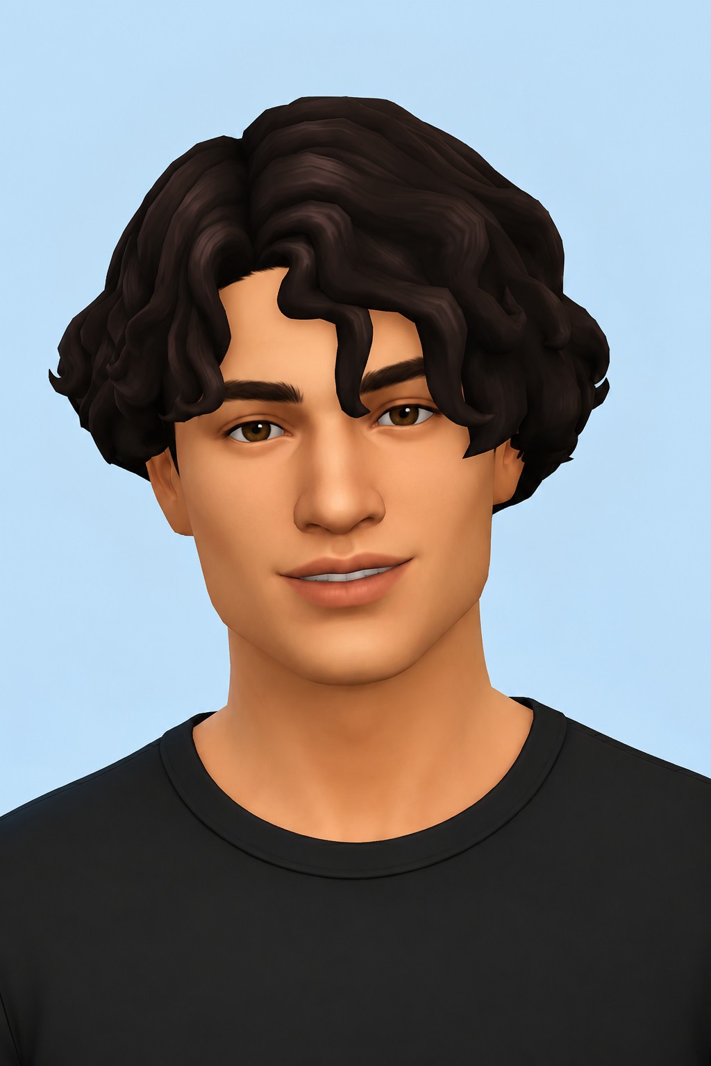 hari hair; custom content (CC) for Sims 4 by marso