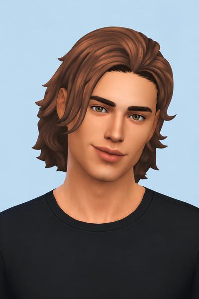 Melvin Hairstyle (Unisex) by simstrouble custom content (CC) for Sims 4 by simstrouble