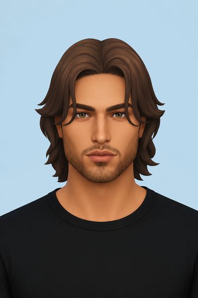 Fabien Hairstyle by simstrouble custom content (CC) for Sims 4 by simstrouble