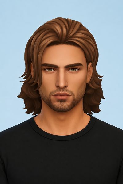 Miguel Hairstyle (2 Versions) by simstrouble custom content (CC) for Sims 4 by simstrouble