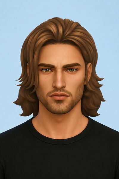 Daryl Hairstyle by simstrouble custom content (CC) for Sims 4 by simstrouble