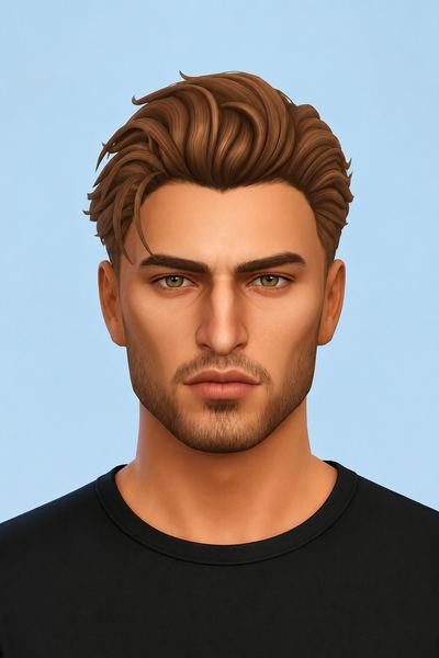 Carmine Hairstyle by simstrouble custom content (CC) for Sims 4 by simstrouble