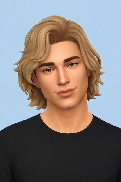 Charis Hairstyle (Unisex) by simstrouble custom content (CC) for Sims 4 by simstrouble