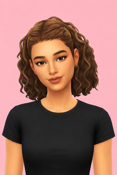Thema Hairstyle by simstrouble custom content (CC) for Sims 4 by simstrouble