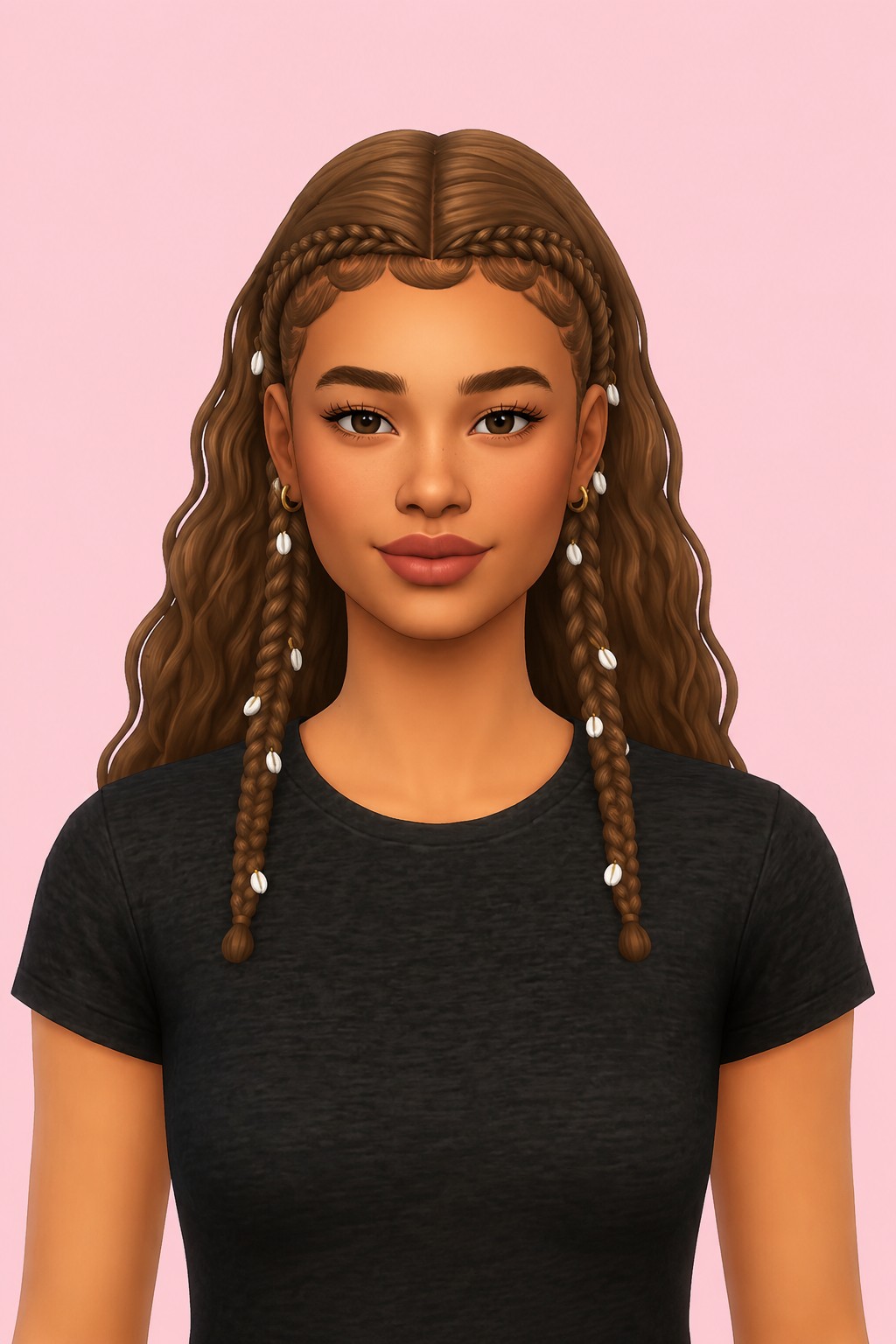 Luce Hairstyle (2 Versions) custom content (CC) for Sims 4 by simstrouble