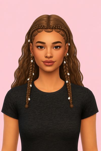 Luce Hairstyle (2 Versions) by simstrouble custom content (CC) for Sims 4 by simstrouble