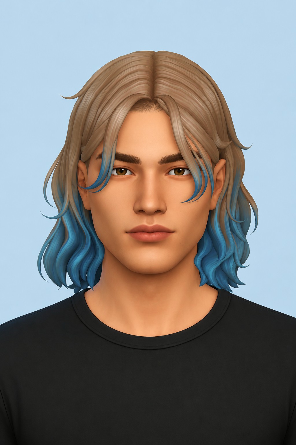 Deimos Hairstyle custom content (CC) for Sims 4 by simstrouble