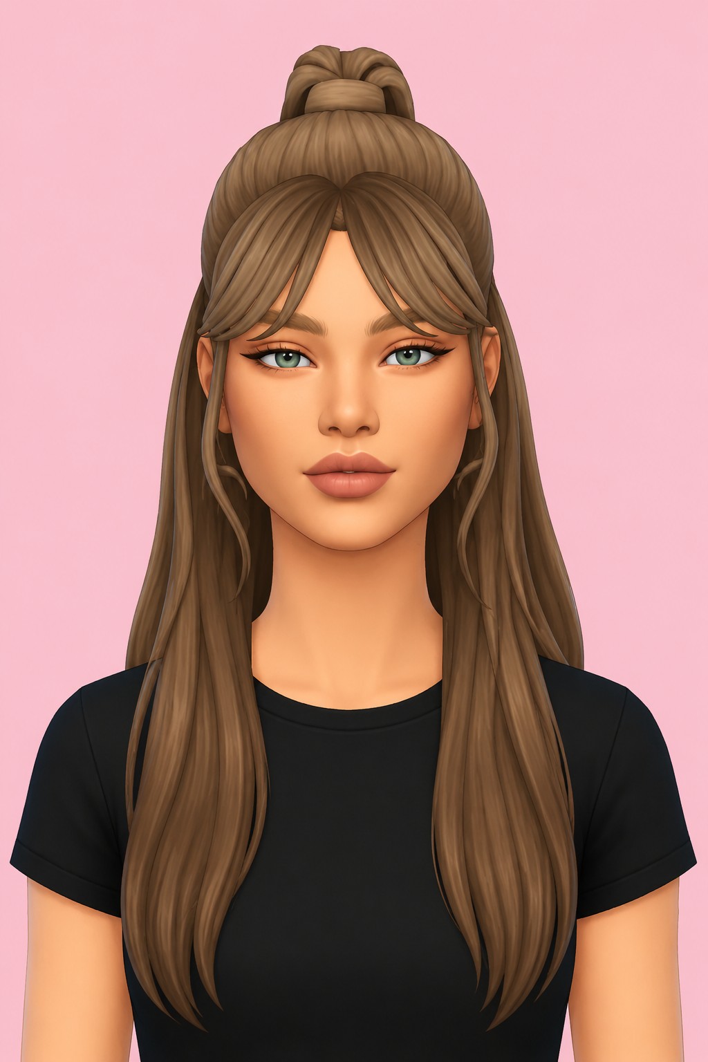 Poena Hairstyle custom content (CC) for Sims 4 by simstrouble