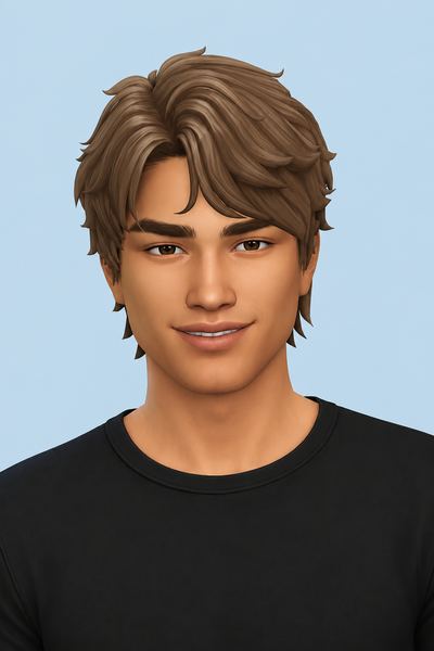 Pedro Hairstyle (2 Versions) by simstrouble custom content (CC) for Sims 4 by simstrouble