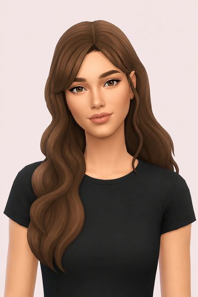 Rachel Hairstyle by simstrouble custom content (CC) for Sims 4 by simstrouble
