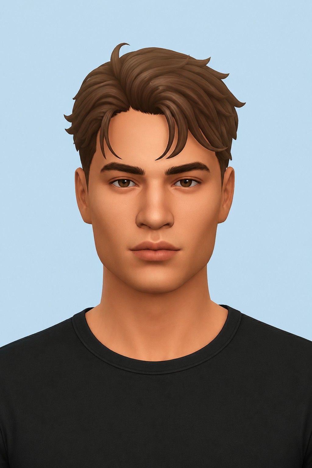Federico Hairstyle custom content (CC) for Sims 4 by simstrouble