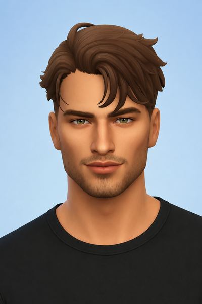 Federico Hairstyle by simstrouble custom content (CC) for Sims 4 by simstrouble