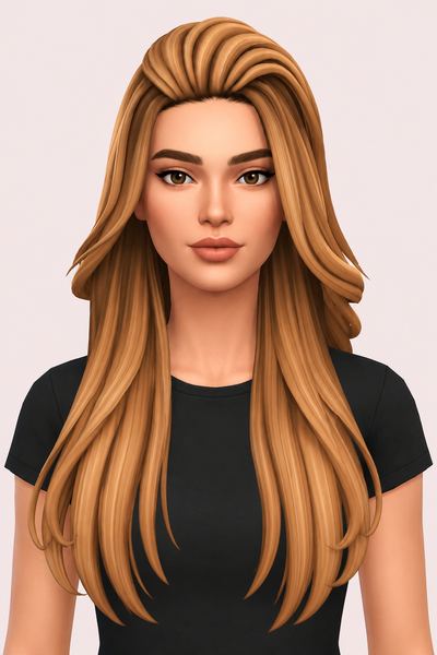 Rowan Hairstyle custom content (CC) for Sims 4 by simstrouble