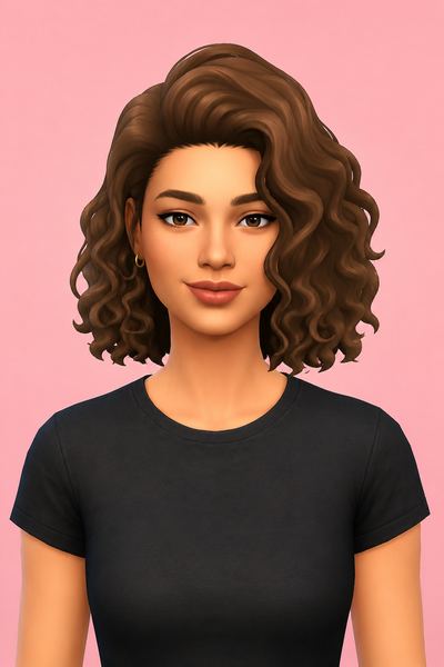 Marcia Hairstyle (2 Versions) by simstrouble custom content (CC) for Sims 4 by simstrouble