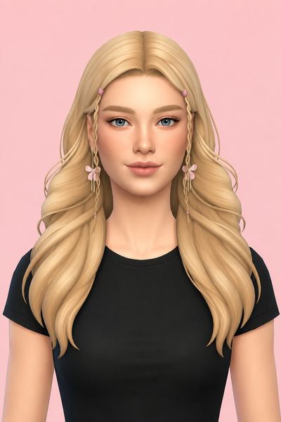 Cassie Hairstyle by simstrouble custom content (CC) for Sims 4 by simstrouble