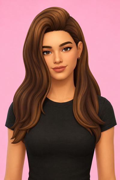 Cecilia Hairstyle by simstrouble custom content (CC) for Sims 4 by simstrouble