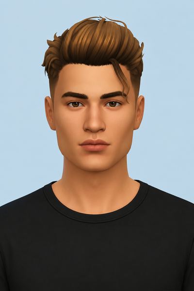 Lorenzo Hairstyle by simstrouble custom content (CC) for Sims 4 by simstrouble