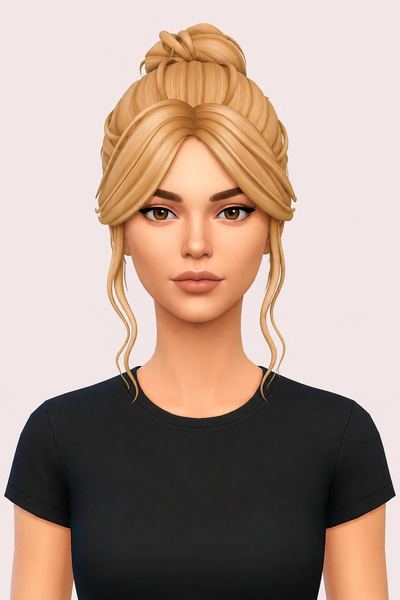 Gloria Hairstyle by simstrouble custom content (CC) for Sims 4 by simstrouble