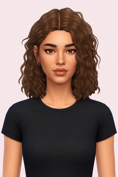 Nikora Hairstyle by simstrouble custom content (CC) for Sims 4 by simstrouble