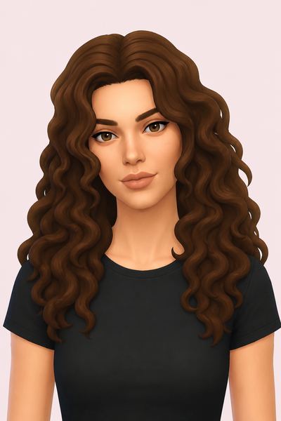 Rosa Hairstyle by simstrouble custom content (CC) for Sims 4 by simstrouble