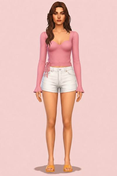 Venus Blouse custom content (CC) for Sims 4 by simstrouble
