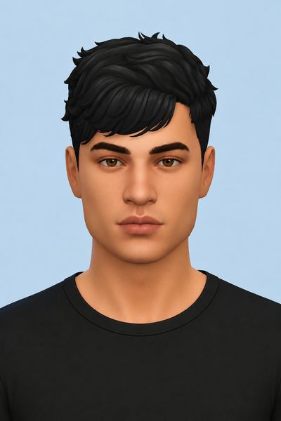 Antonne Hair custom content (CC) for Sims 4 by jo_se_oh