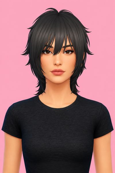 Manami Hair (Hair Commissions) custom content (CC) for Sims 4 by jo_se_oh