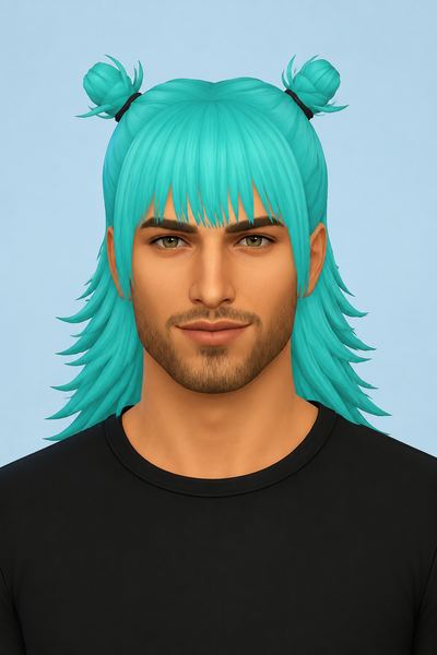 Kashimo Hair (Hair Commissions) custom content (CC) for Sims 4 by jo_se_oh