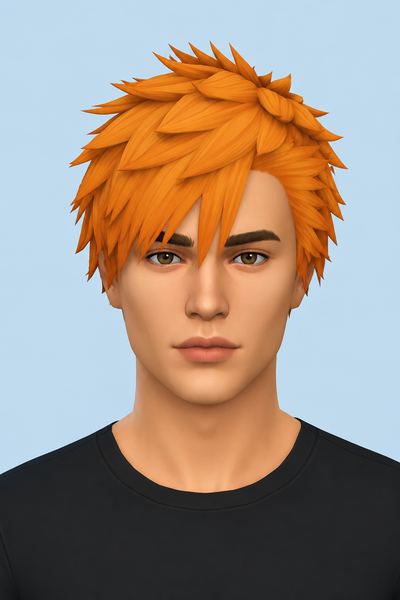 Ichigo Hair (Hair Commissions) custom content (CC) for Sims 4 by jo_se_oh