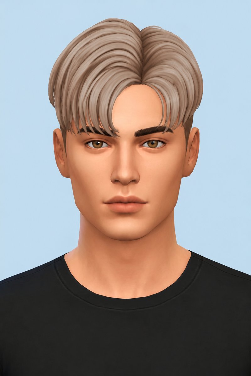 Salvador Hair custom content (CC) for Sims 4 by johnnysims