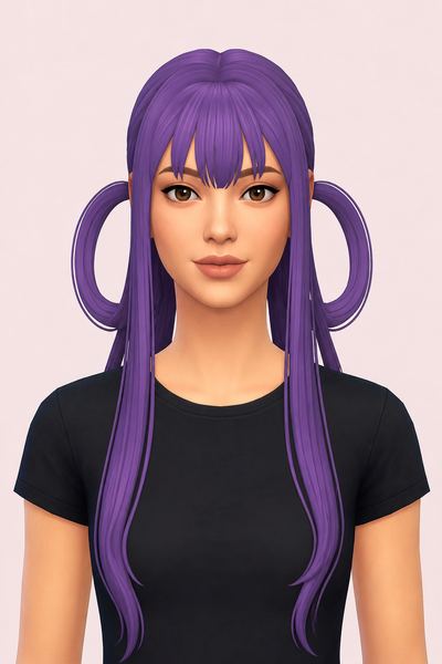 Aoi Hair (Hair Commissions) custom content (CC) for Sims 4 by jo_se_oh