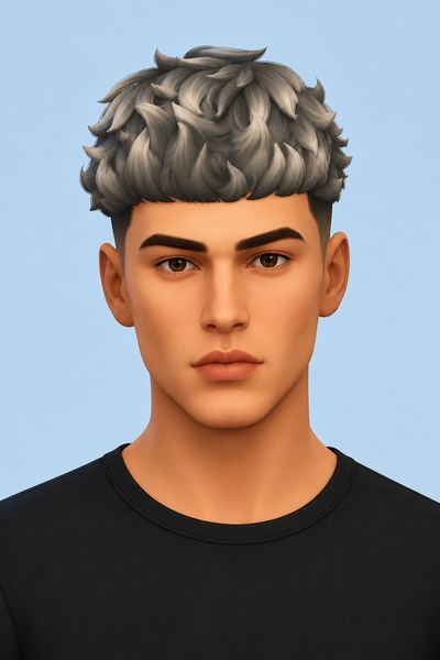 Miller Hair & Highlights Overlay (Hair Commissions) custom content (CC) for Sims 4 by jo_se_oh
