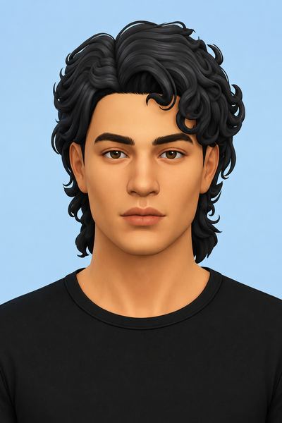 Conan Hair (Wishbone Era) - Hair Commissions custom content (CC) for Sims 4 by jo_se_oh