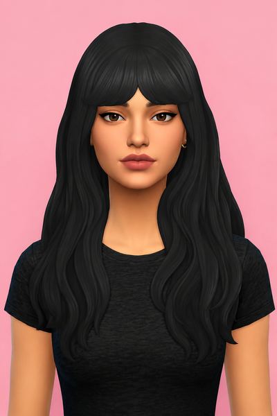 Tahani Hair custom content (CC) for Sims 4 by jo_se_oh