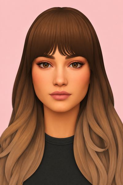 Rachel Hair & Overlay (Hair Commissions) custom content (CC) for Sims 4 by jo_se_oh