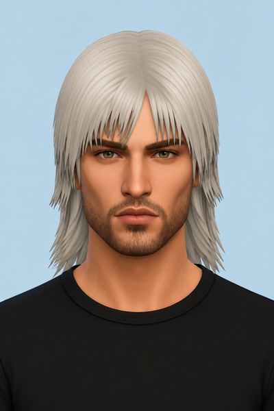 Raiden Hair (Hair Commissions) custom content (CC) for Sims 4 by jo_se_oh