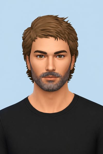 Joel Miller (TLOU1) Hair - Hair Commissions custom content (CC) for Sims 4 by jo_se_oh