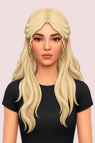 Lyra Hair custom content (CC) for Sims 4 by jo_se_oh