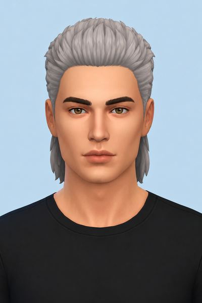 Old Snake Hair (Hair Commissions) custom content (CC) for Sims 4 by jo_se_oh