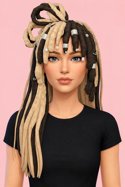 Tamara Hair & Overlay (Hair Commissions) custom content (CC) for Sims 4 by jo_se_oh