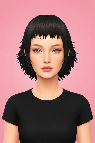 Hatori Hair (Hair Commissions) custom content (CC) for Sims 4 by jo_se_oh