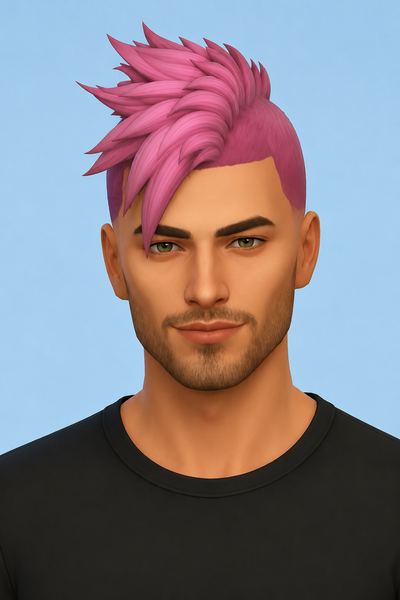 Bazz-B Hair - Alt Version (Hair Commissions) custom content (CC) for Sims 4 by jo_se_oh