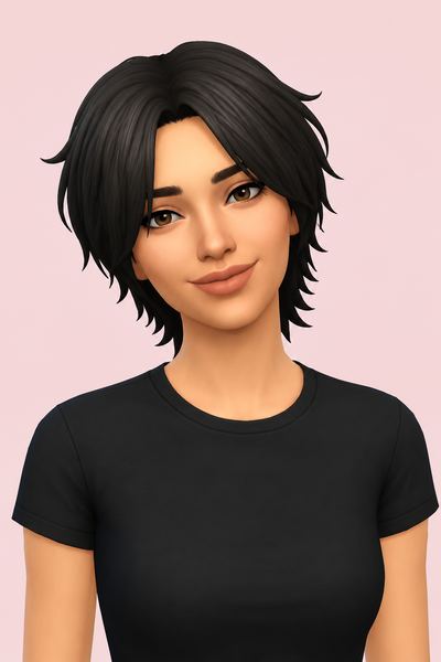 Aomi Hair (Hair Commissions) custom content (CC) for Sims 4 by jo_se_oh