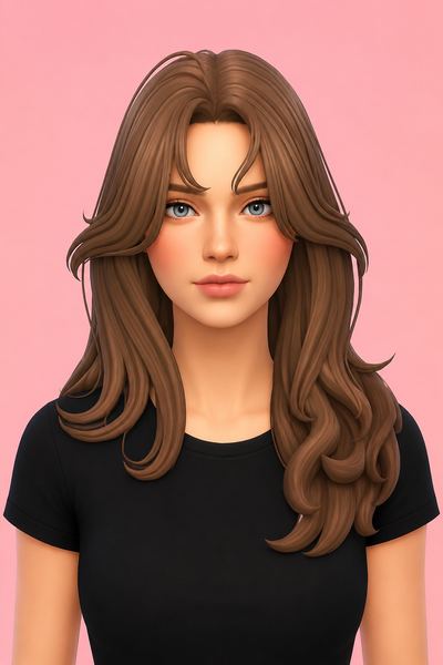 Callie Hair custom content (CC) for Sims 4 by jo_se_oh
