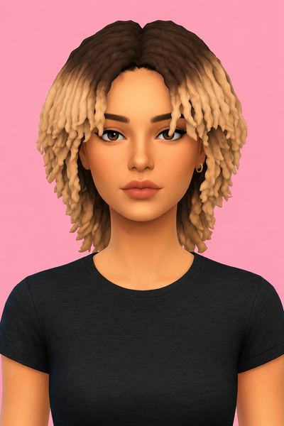 Tegan Hair & Ombre Overlay (Hair Commissions) custom content (CC) for Sims 4 by jo_se_oh