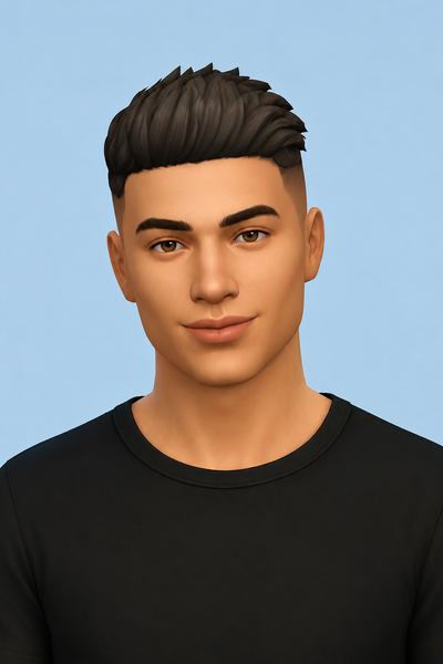 Dixon Hair custom content (CC) for Sims 4 by jo_se_oh