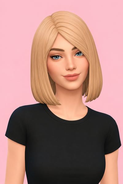 Evelyn Hair (Hair Commissions) custom content (CC) for Sims 4 by jo_se_oh