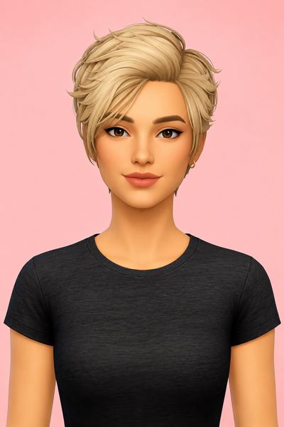 Rhys Hair custom content (CC) for Sims 4 by jo_se_oh